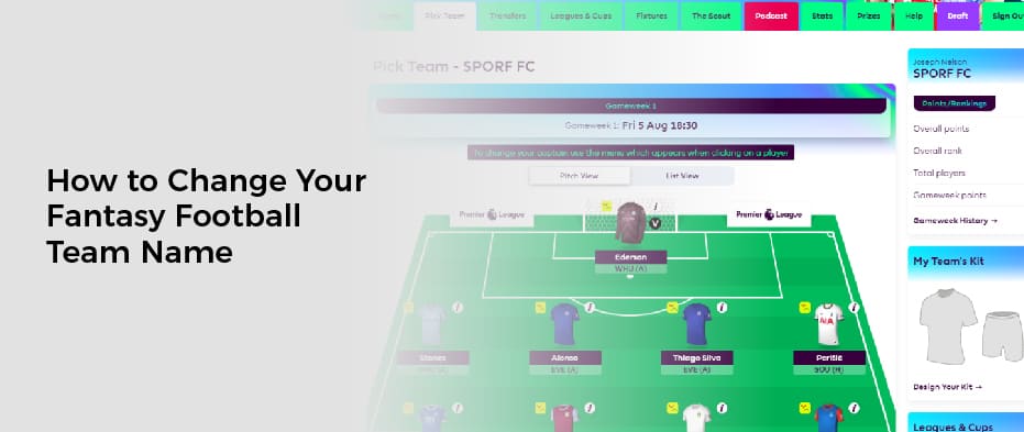 How to Change Your Fantasy Football Team Name